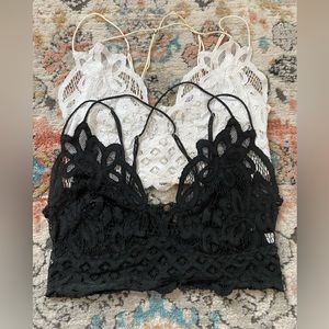 Free People lace bralette set